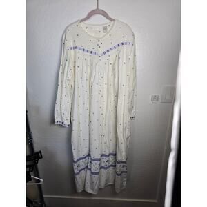 Eileen West Nightgown Cream purple XL